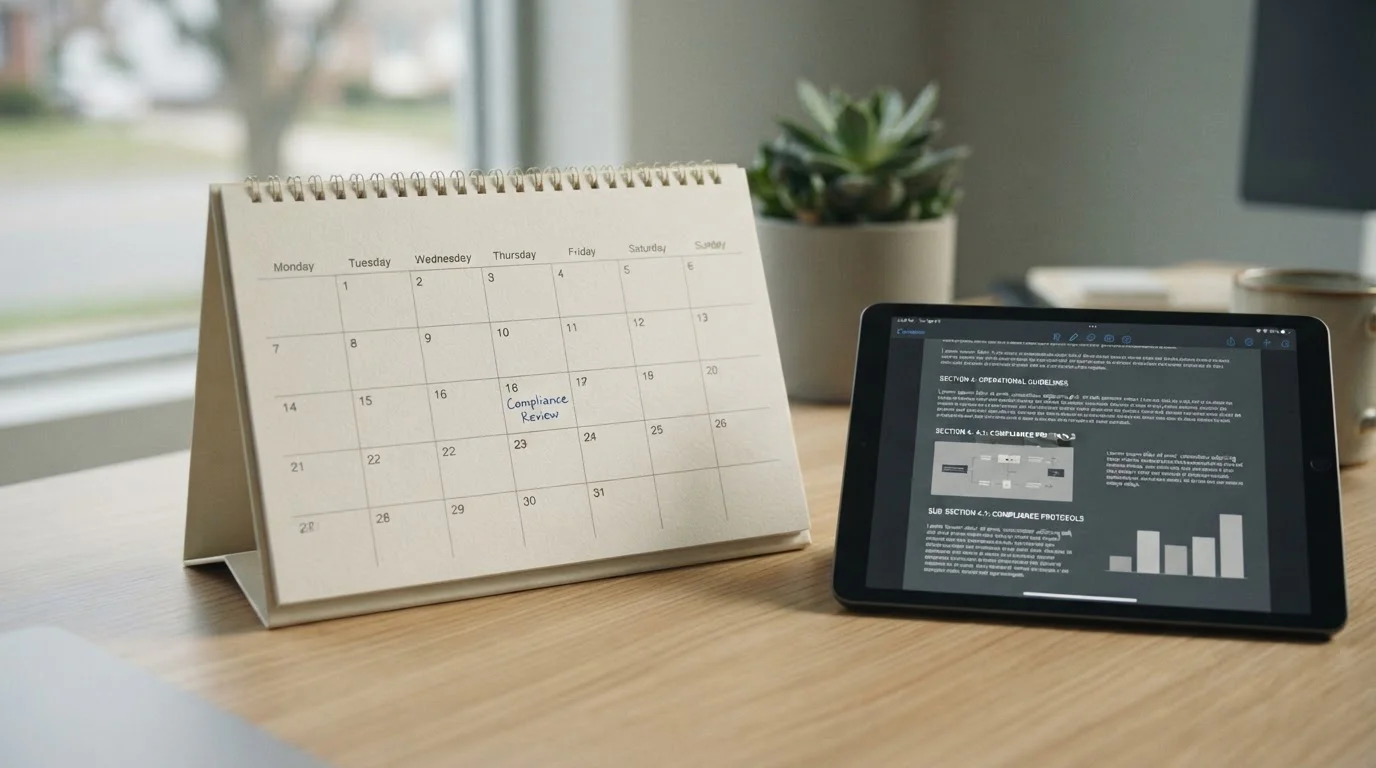 Calendario marcando cambios normativos en métodos de pago para apuestas online